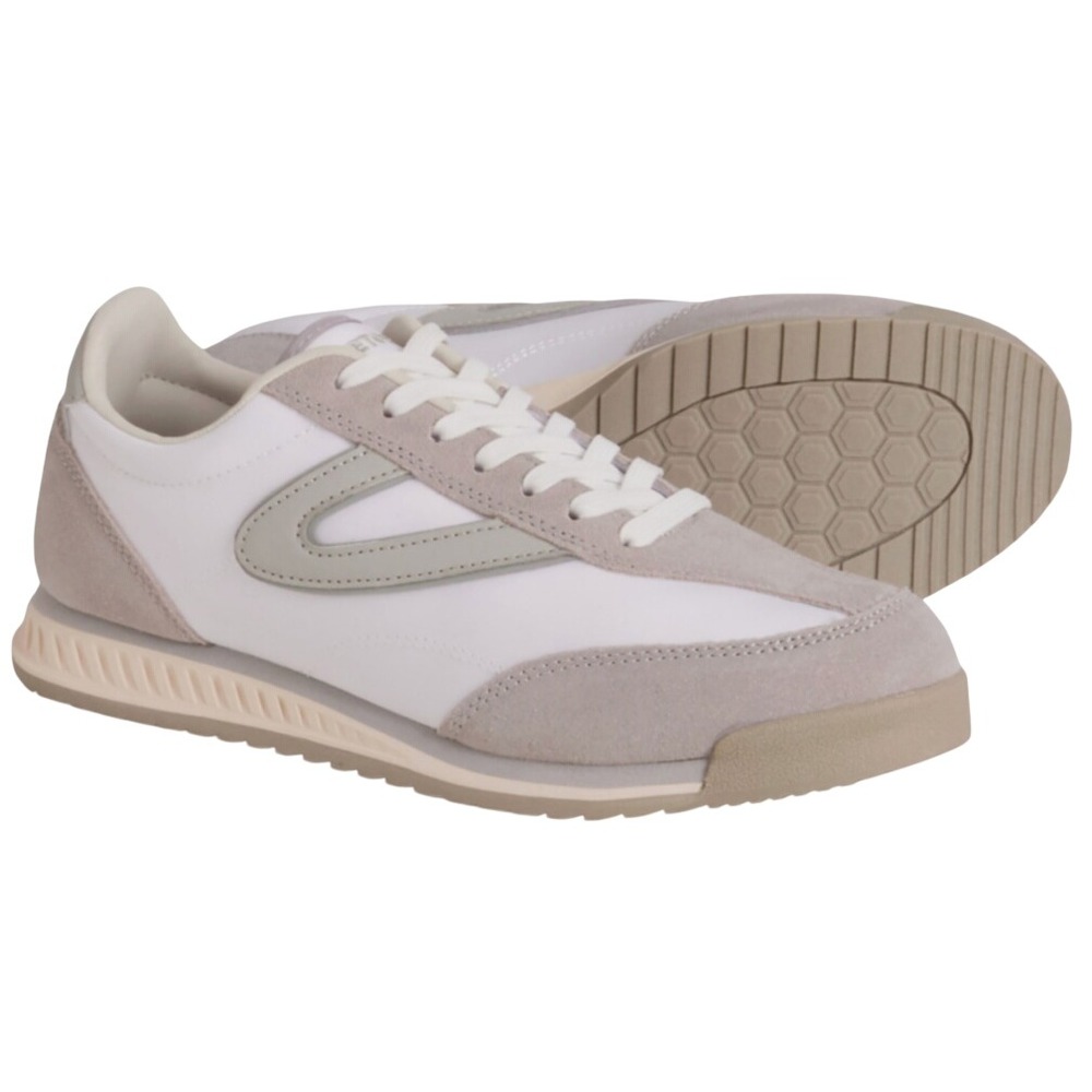 TRETORN Kristine Sneakers GRAY/WHITE Leahter-Suede-Textile LOW TOP SHOES sz 7.5